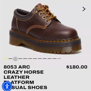 Doc Martins Crazy Horse platform shoe